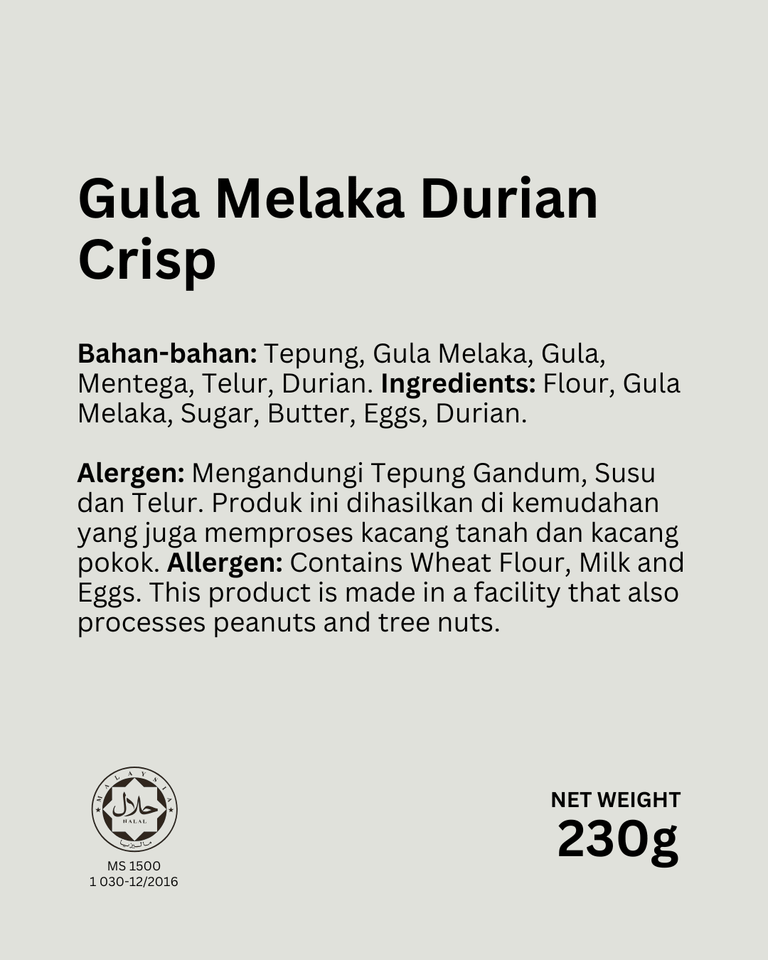 Gula Melaka Durian Crisp - FORTU®
