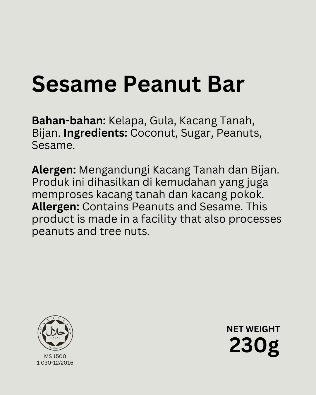 Sesame Peanut Bar - FORTU®